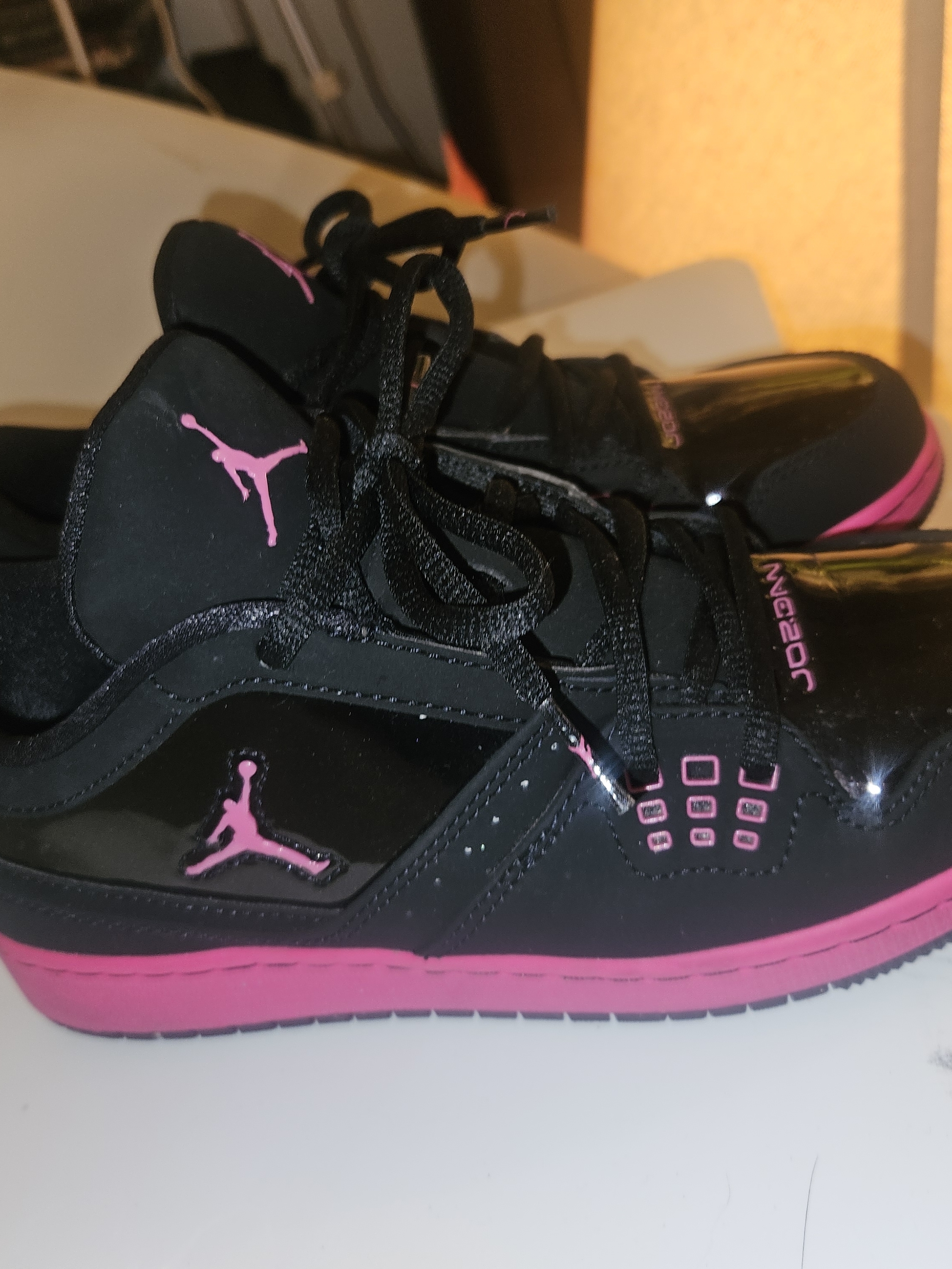 New Air Jordan 1 Flight Low Hot Pink And Black 5.5
